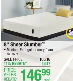Menards 8 Sheer Slumber offer