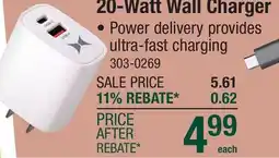 Menards 20-Watt Wall Charger offer