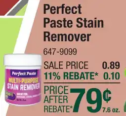 Menards Perfect Paste Stain Remover offer