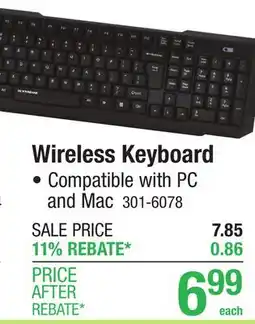 Menards Wireless Keyboard offer
