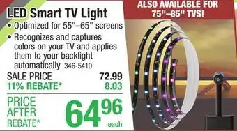 Menards LED Smart TV Light offer