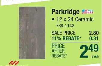 Menards Parkridge offer