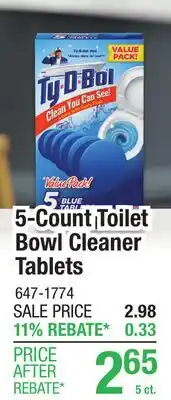 Menards 5-Count Toilet Bowl Cleaner Tablets offer