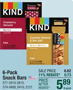 Menards 6-Pack Snack Bars offer