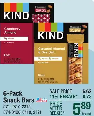 Menards 6-Pack Snack Bars offer