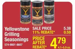 Menards Yellowstone Grilling Seasonings offer