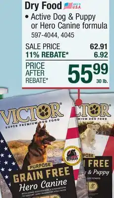Menards Dry Food offer