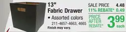 Menards 13 Fabric Drawer offer