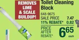 Menards Toilet Cleaning Block offer
