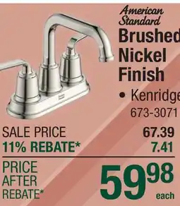 Menards Brushed Nickel Finish offer