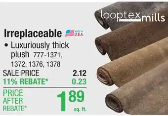 Menards Irreplaceable offer