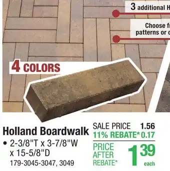 Menards Holland Boardwalk offer