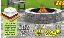 Menards Round Fire Pit Bundle offer
