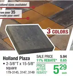 Menards Holland Plaza Patio & Paver Blocks offer