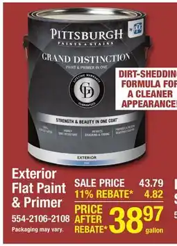 Menards Exterior Flat Paint & Primer offer