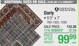 Menards Darly Area Rugs offer