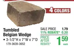 Menards Tumbled Belgian Wedge offer
