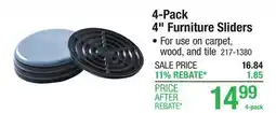 Menards 4-Pack 4 Furniture Sliders offer