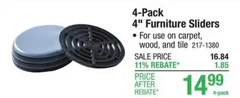 Menards 4-Pack 4 Furniture Sliders offer