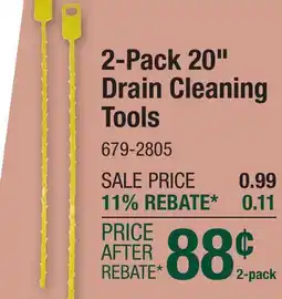 Menards 2-Pack 20 Drain Cleaning Tools offer