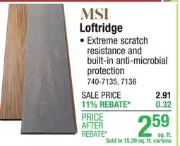 Menards Loftridge offer