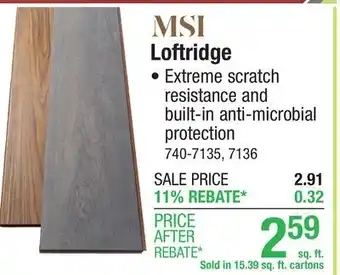 Menards Loftridge offer