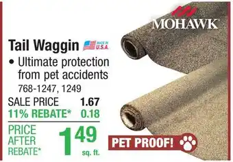 Menards Tail Waggin Carpet offer
