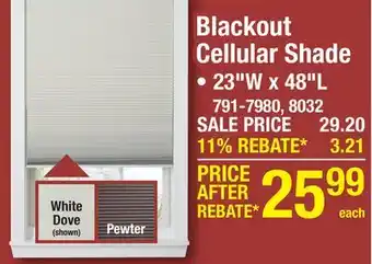 Menards Blackout Cellular Shade offer