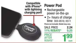 Menards Power Pod offer