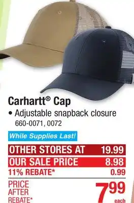 Menards Carhartt Cap offer