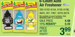 Menards 6-Count Auto Air Freshener offer