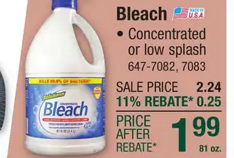 Menards Bleach offer