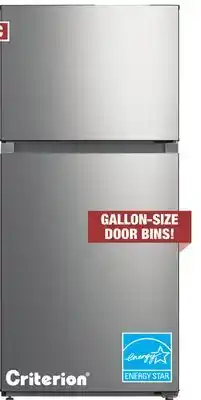 Menards 20.5 cu. ft. Top-Freezer Refrigerator offer