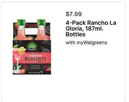 Walgreens 4-Pack Rancho La Gloria, 187ml. Bottles offer