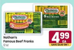 Tony’s Fresh Market Nathan's Famous Beef Franks offer