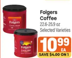 Tony’s Fresh Market Folgers Coffee offer