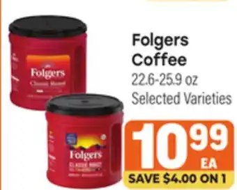 Tony’s Fresh Market Folgers Coffee offer