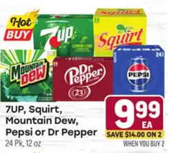 Tony’s Fresh Market 7UP Squirt, Mountain Dew, Pepsi or Dr Pepper offer