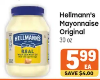 Tony’s Fresh Market Hellmann's Mayonnaise Original offer