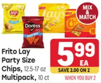 Tony’s Fresh Market Frito Lay Party Size Chips, 12.5-17oz Multipack, 10ct offer