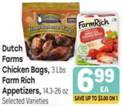 Tony’s Fresh Market Dutch Farms Chicken Bags, 3 Lbs Farm Rich Appetizers, 14.3-26oz offer