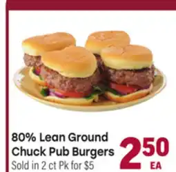 Tony’s Fresh Market 80% Lean Ground Chuck Pub Burgers offer