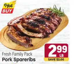 Tony’s Fresh Market Pork Spareribs offer