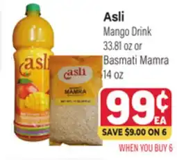 Tony’s Fresh Market Asli Mango Drink 33.81 oz or Basmati Mamra 14 oz offer