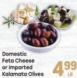 Tony’s Fresh Market Domestic Feta Cheese or Imported Kalamata Olives offer
