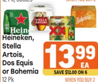 Tony’s Fresh Market Heineken, Stella Artois, Dos Equis or Bohemia offer