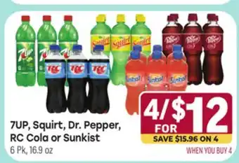 Tony’s Fresh Market 7UP, Squirt, Dr. Pepper, RC Cola or Sunkist offer