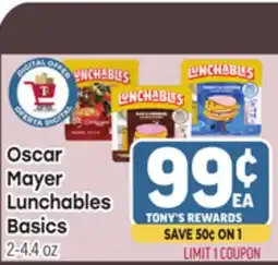 Tony’s Fresh Market Oscar Mayer Lunchables Basics offer