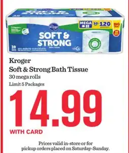 Mariano's Kroger Soft & Strong Bath Tissue offer