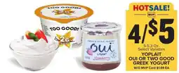 Food Lion Yoplait Oui or Two Good Greek Yogurt offer